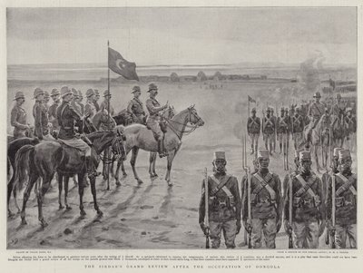 De grote review van de Sirdar na de bezetting van Dongola door Frank Dadd